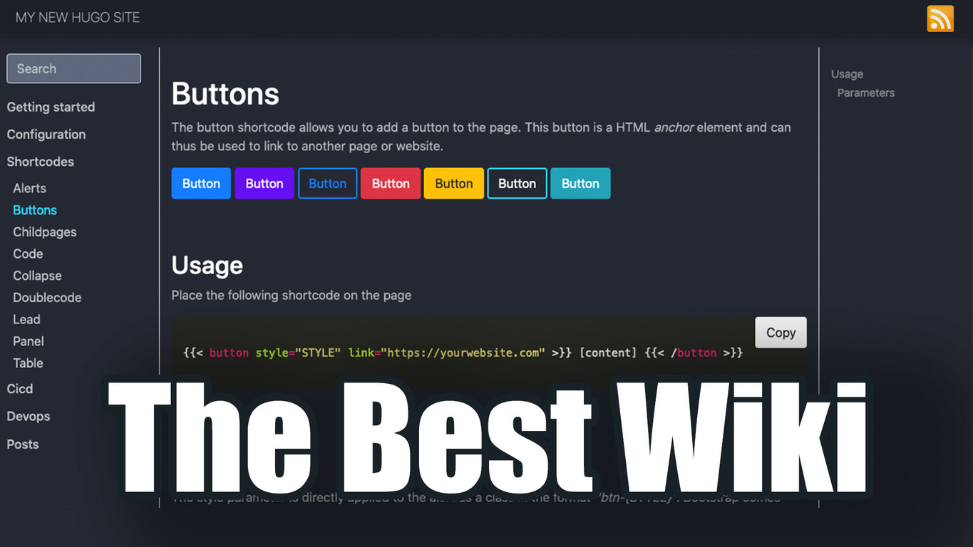HUGO Wiki - удобная база знаний без БД/Админок/Плагинов/Cms