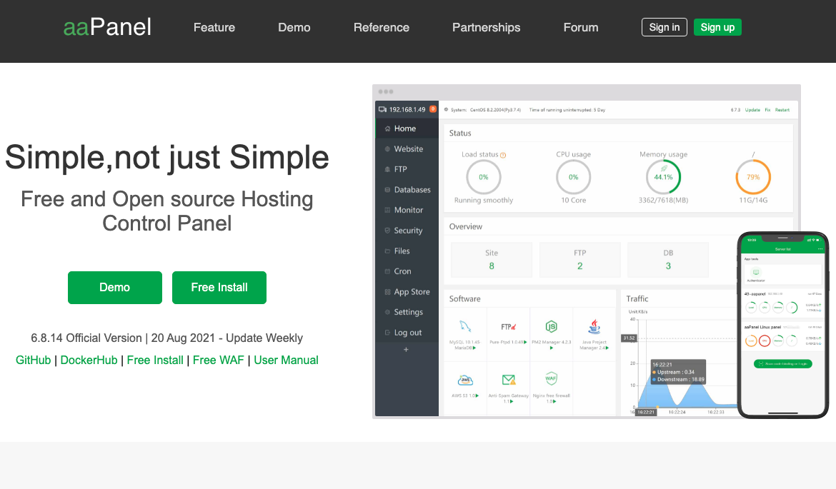 aaPanel - БЕСПЛАТНАЯ web-панель для ARM серверов!